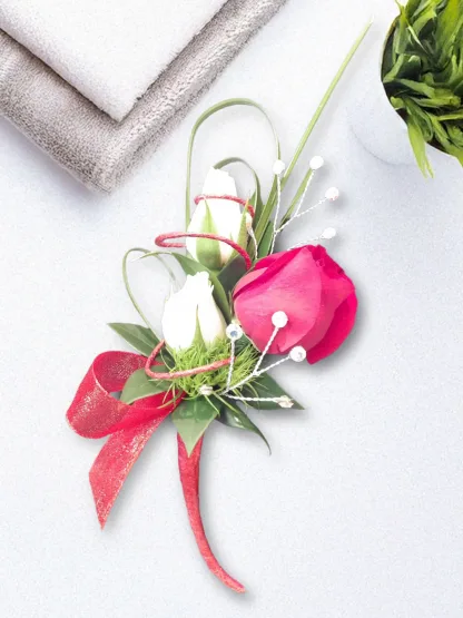 3 Rose Boutonniere - Image 2