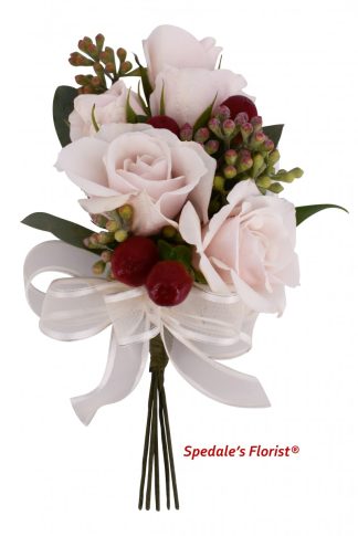 Light Pink Rose Pin-on Corsage <br><span class="local-delivery-disclaimer" style="text-decoration: none; font-size: 0.7em; color: #FF0000;">• Local Delivery Only</span>