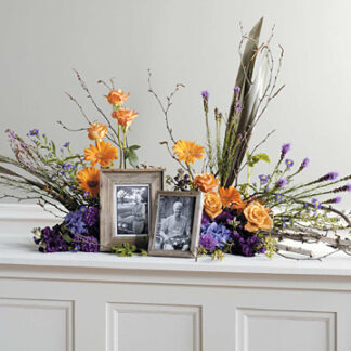 Birch Branch and Floral Memorial