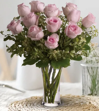 A Dozen Pink Roses - Image 2