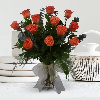 Dozen Orange Roses - Image 2