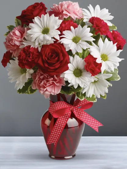 Hugs and Kisses Bouquet with Red Roses - Image 2