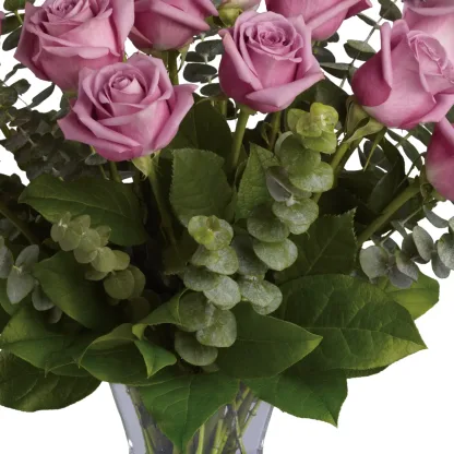 Lavender Wishes - Dozen Premium Lavender Roses - Image 4