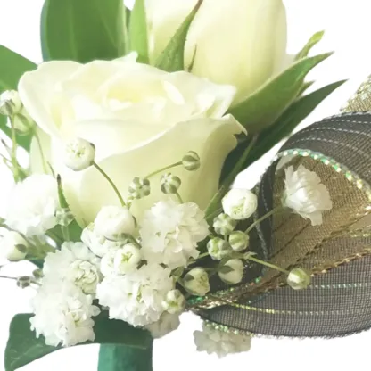 Piggyback Boutonniere With Ribbon - Image 4