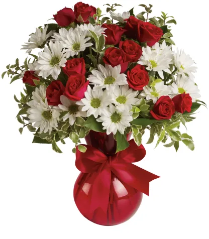 Red, White And You Bouquet - Image 3
