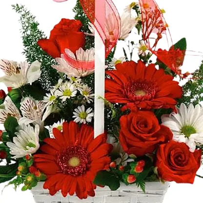 Red & White Delight Basket - Image 4