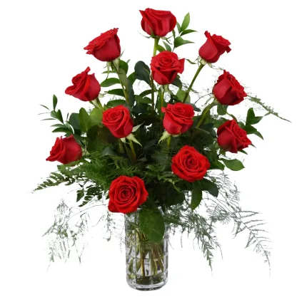 Roses in Keepsake Crystal Vase - Image 3