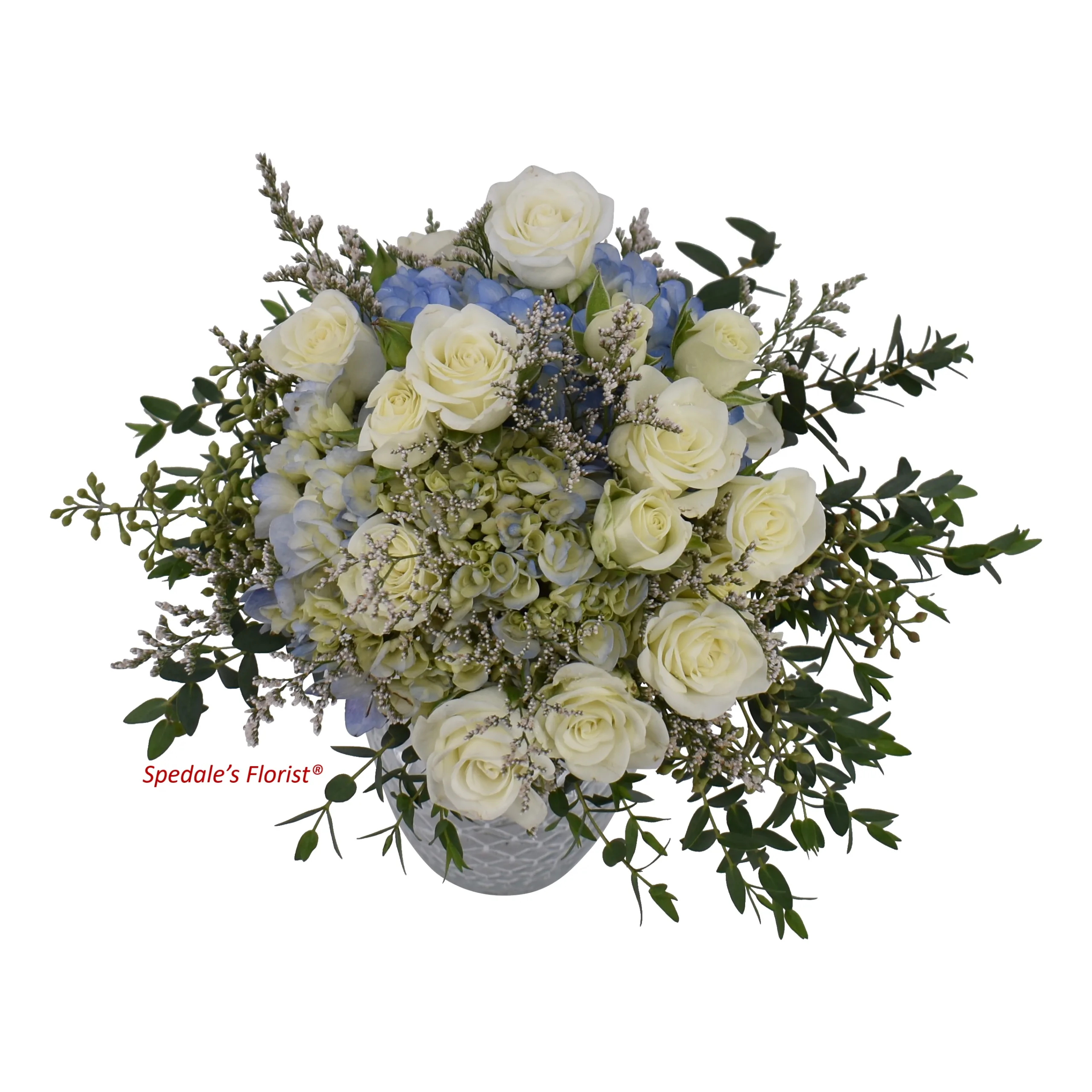 Organic Blue and White Nosegay