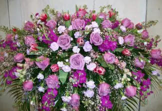 Garden Splendor Casket Spray