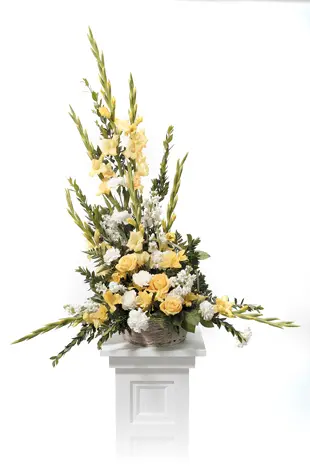 Yellow Basket Arrangement