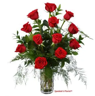 Roses in Keepsake Crystal Vase