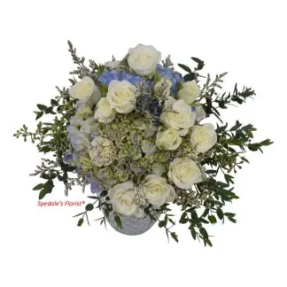 Organic Blue and White Nosegay