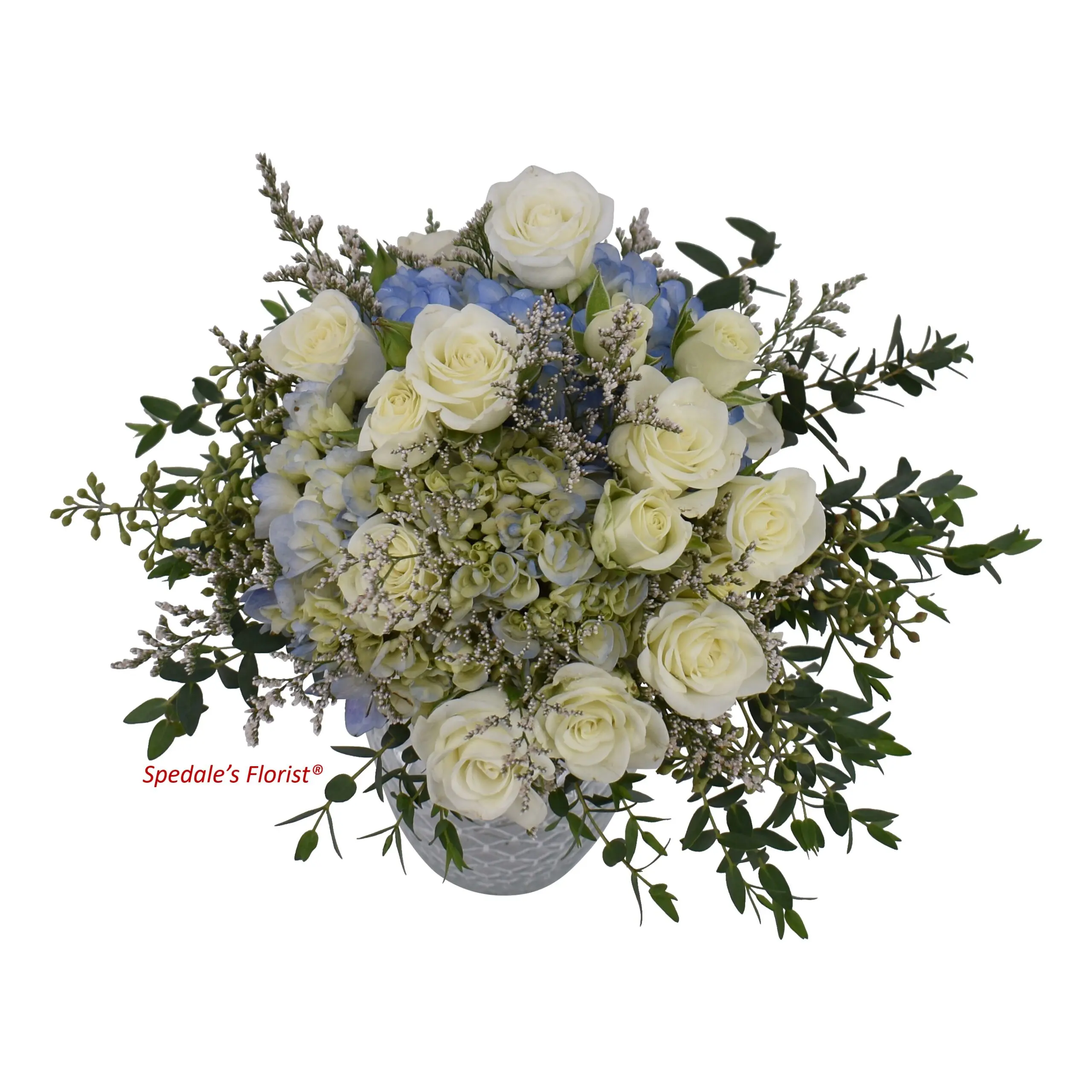 Organic Blue and White Nosegay