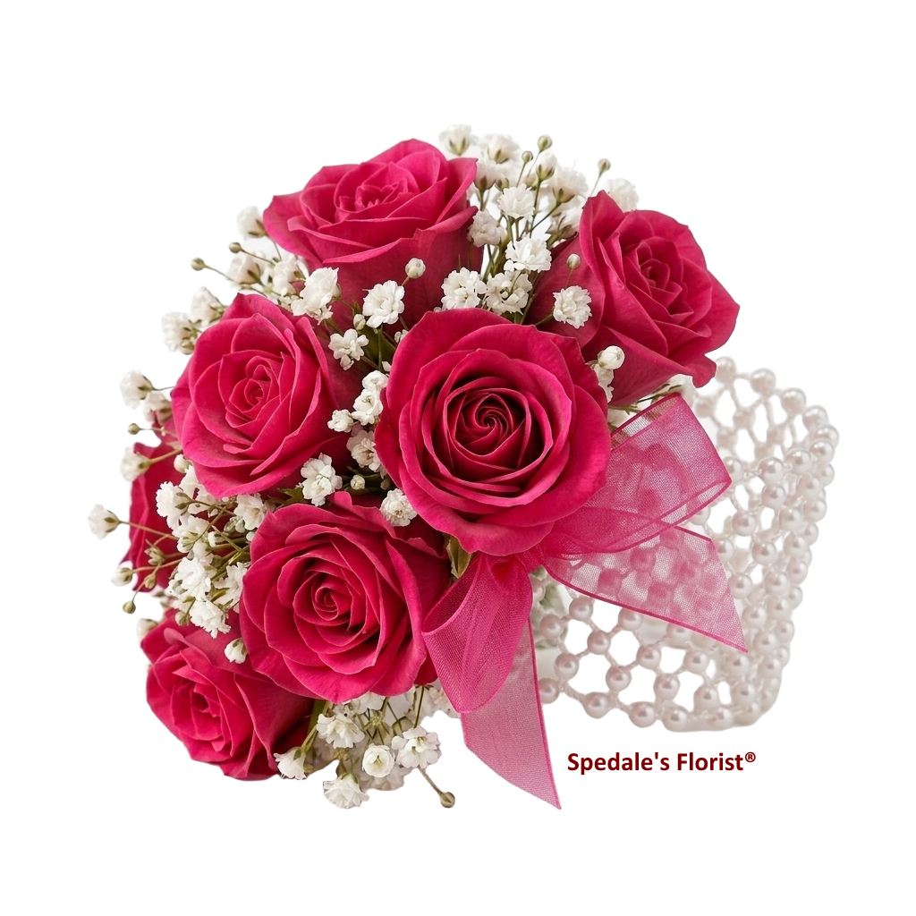 Gem wrist corsage