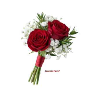 romeo - red spray rose bout with stems exposed