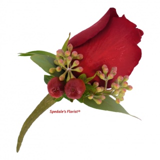 Special Red Rose Boutonniere