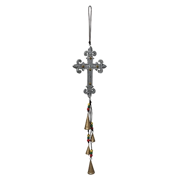 Wooden Cross Windchimes (Gray)