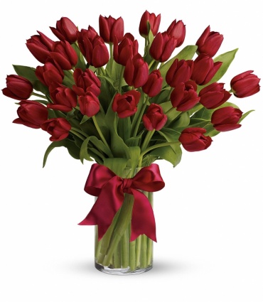 Teleflora\'s Radiantly Red Tulips