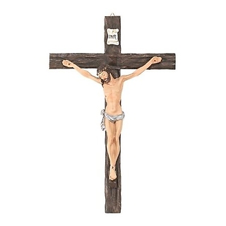Painted Wall Crucifix